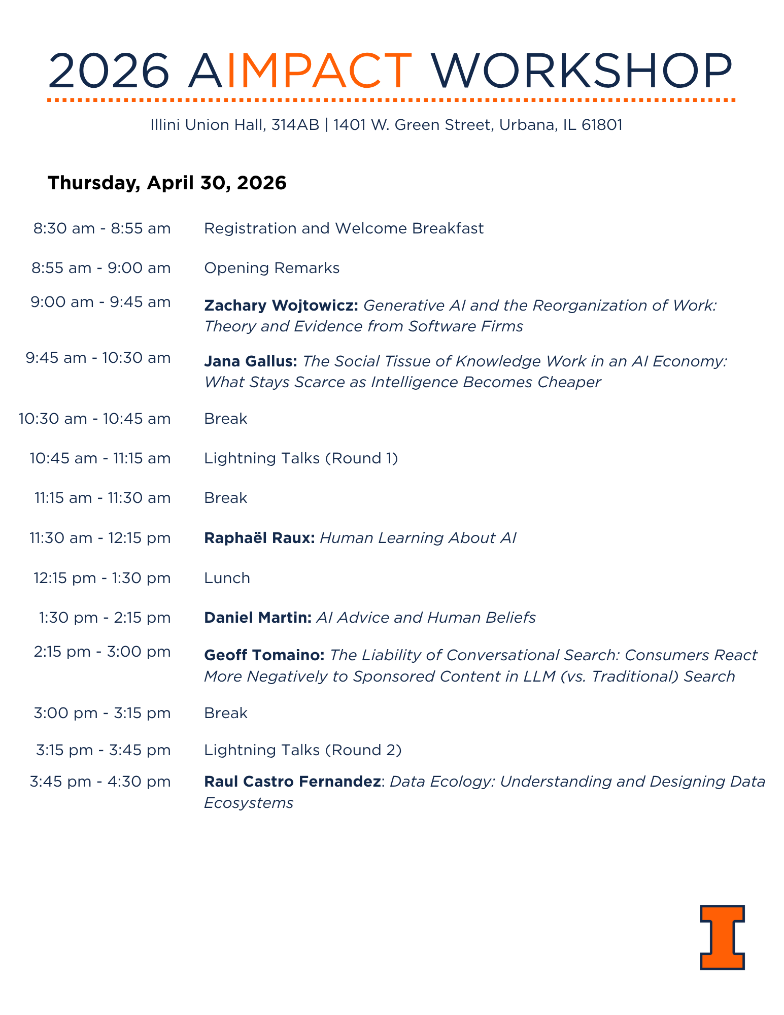 AImpact Workshop Schedule Day 1